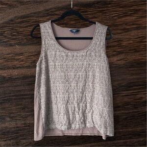 Reitmans Beige Lace Tank Top Size 1X